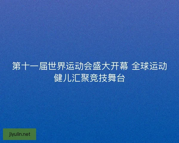 第十一届世界运动会盛大开幕 全球运动健儿汇聚竞技舞台